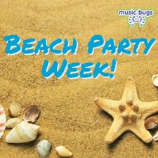 Image shows Music Bugs logo for Beach Party Week